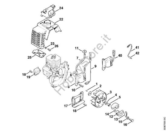 Impianto di accesione, Frizione Decespugliatrici (FS) FS 62 R della marca STIHL