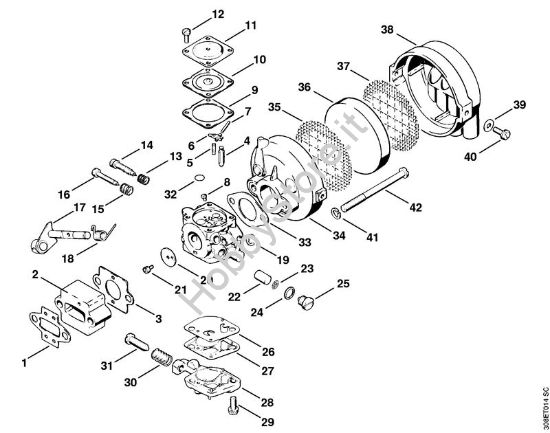 Carburatore, filtro aria    X 13 524 140 Decespugliatrici (FS) FS 65 della marca STIHL