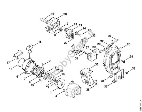 Dispositivo di avviamento Decespugliatrici (FS) FS 65 della marca STIHL