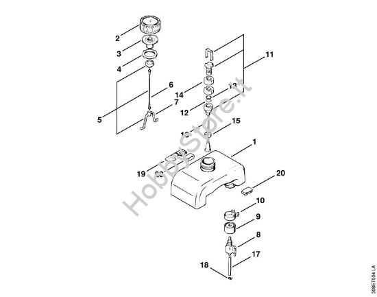 Serbatoio carburante Decespugliatrici (FS) FS 65 AVRE della marca STIHL