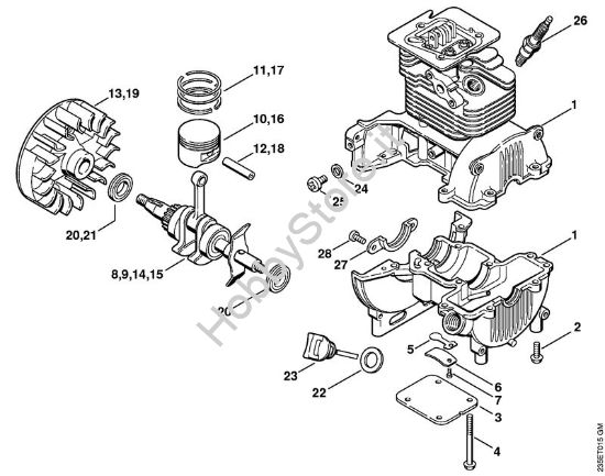 Carter albero a gomito Decespugliatrici (FS) FS 65-4 della marca STIHL