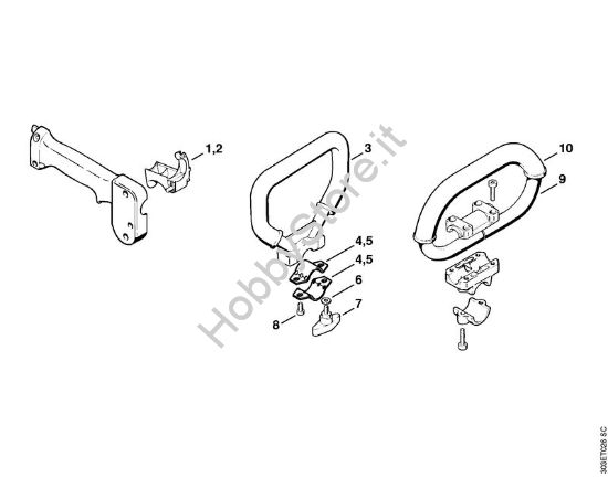 Stelo, impugnatura ad archetto Decespugliatrici (FS) FS 66 della marca STIHL