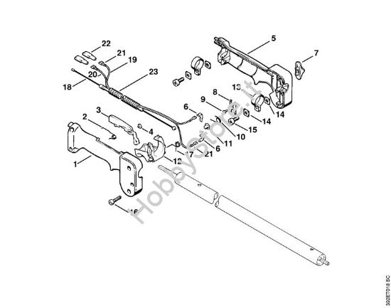 Impugnatura    X 36 959 794 (37.1997) Decespugliatrici (FS) FS 75 della marca STIHL