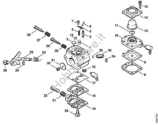 Carburatore WT-227 Decespugliatrici (FS) FS 76 della marca STIHL