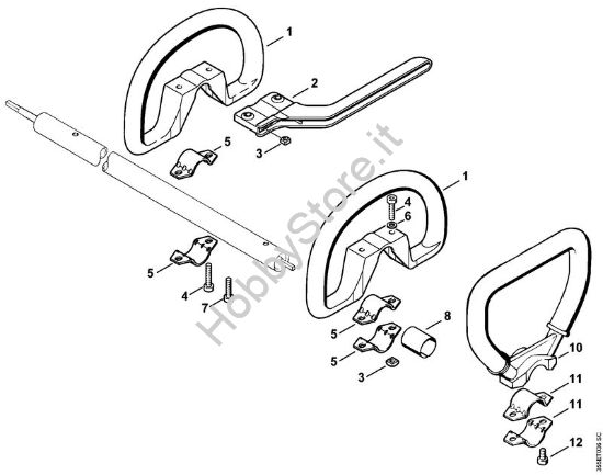 Impugnatura circolare Decespugliatrici (FS) FS 76 della marca STIHL
