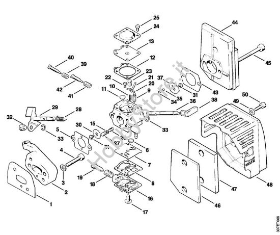 Carburatore, filtro aria Decespugliatrici (FS) FS 81 della marca STIHL
