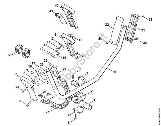 Impugnatura a manubrio Decespugliatrici (FS) FS 81 della marca STIHL