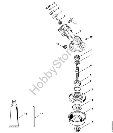 Riduttore FS 80, 80 R, 85, 85 R Decespugliatrici (FS) FS 85 della marca STIHL