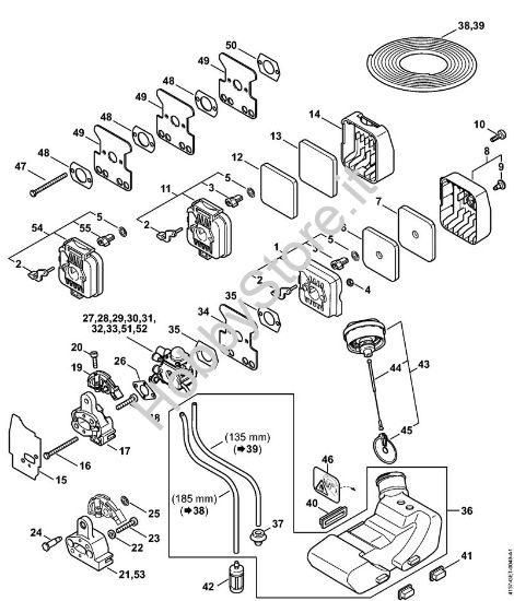 Filtro aria, serbatoio carburante Decespugliatrici (FS) FS 85 R della marca STIHL