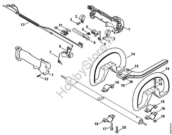 Impugnatura Decespugliatrici (FS) FS 85 R della marca STIHL