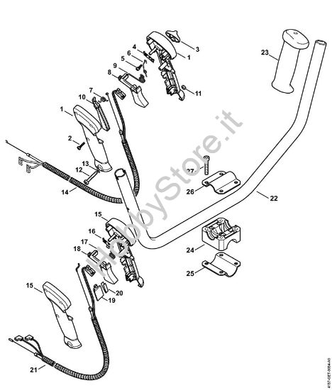 Impugnatura a manubrio USA, CDN, BR, PRC Decespugliatrici (FS) FS 85 T della marca STIHL