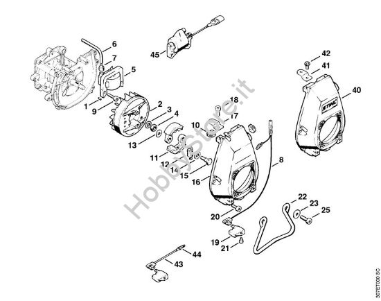 Impianto di accesione, carenatura ventola Decespugliatrici (FS) FS 86 della marca STIHL