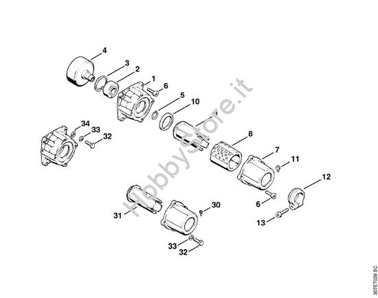 Scatola frizione Decespugliatrici (FS) FS 86 della marca STIHL