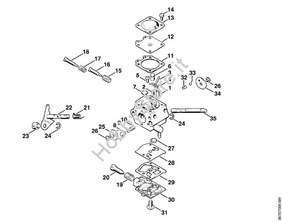 Carburatore WT-45 Decespugliatrici (FS) FS 88 della marca STIHL