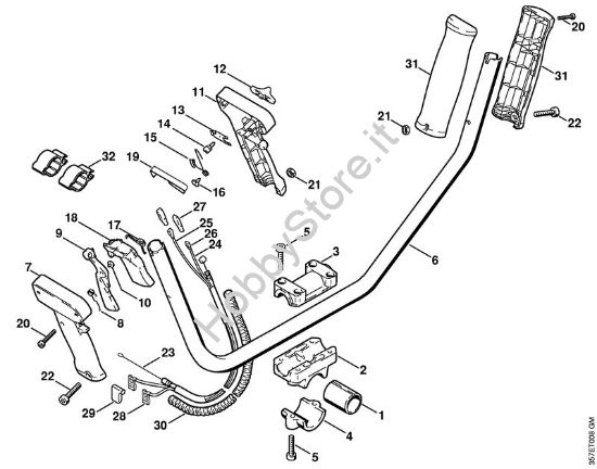 Impugnatura a manubrio Decespugliatrici (FS) FS 88 della marca STIHL