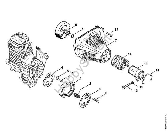 Frizione, carenatura ventola Decespugliatrici (FS) FS 89 della marca STIHL