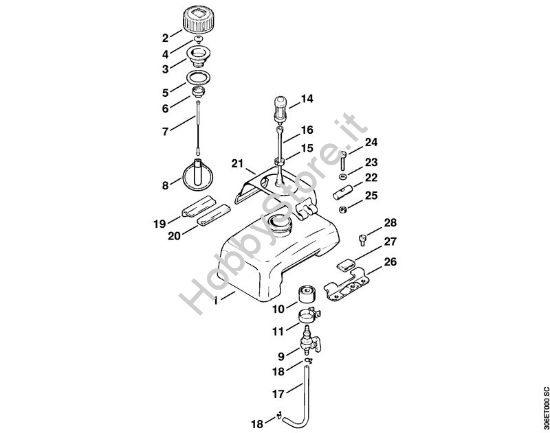 Serbatoio carburante Decespugliatrici (FS) FS 90 della marca STIHL