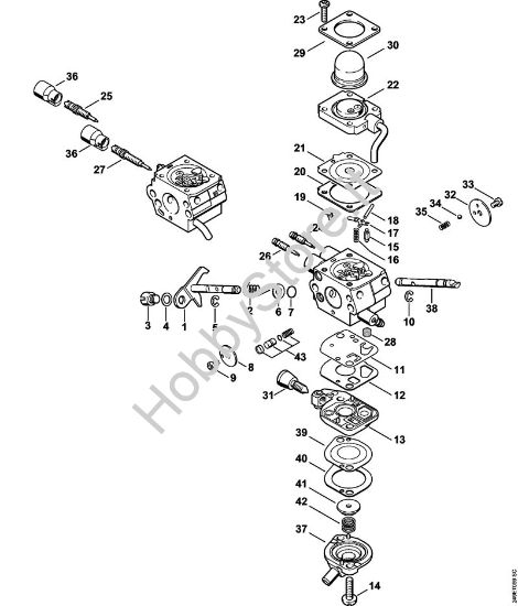 Carburatore C1Q-S174, C1Q-S131 Decespugliatrici (FS) FS 90 R della marca STIHL