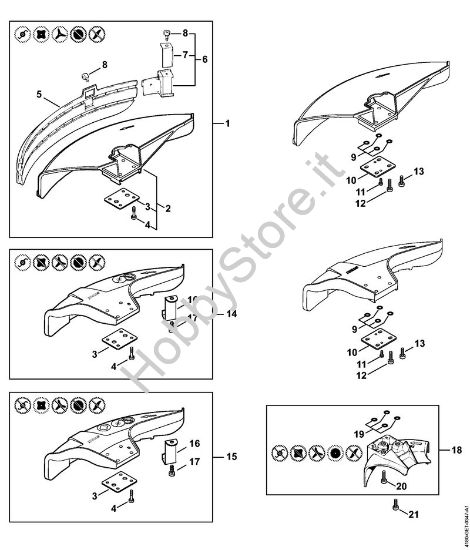 Riparo Decespugliatrici (FS) FS 90 R della marca STIHL