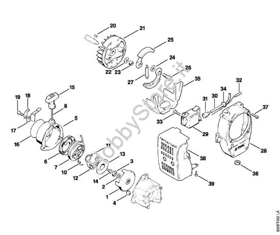 Dispositivo di avviamento Decespugliatrici (FS) FS 96 della marca STIHL