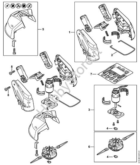 Elettromotore, testa falciante Decespugliatrici a batteria (FSA) FSA 45 della marca STIHL