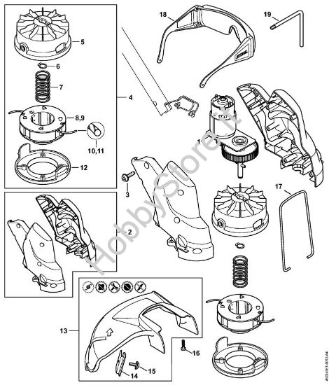 Elettromotore, testa falciante Decespugliatrici a batteria (FSA) FSA 56 della marca STIHL