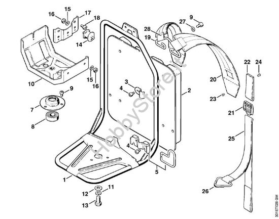 Telaio Decespugliatrici spalleggiabilli (FR) FR 106 della marca STIHL