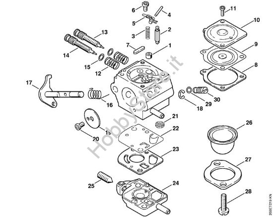Carburatore SK12, SK12-7XA Decespugliatrici spalleggiabilli (FR) FR 125 SEA della marca STIHL