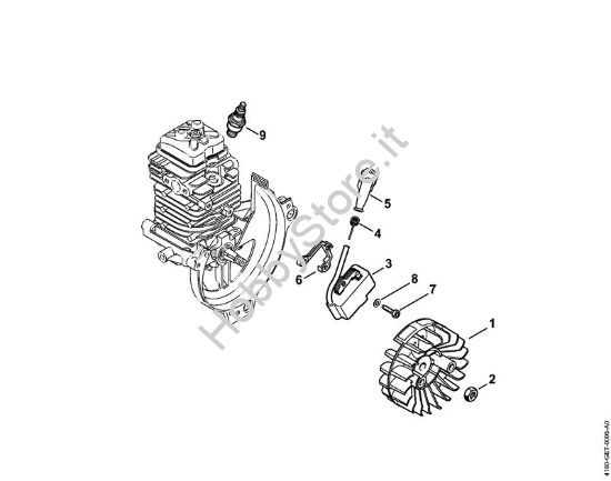 Impianto di accesione Decespugliatrici spalleggiabilli (FR) FR 131 T della marca STIHL