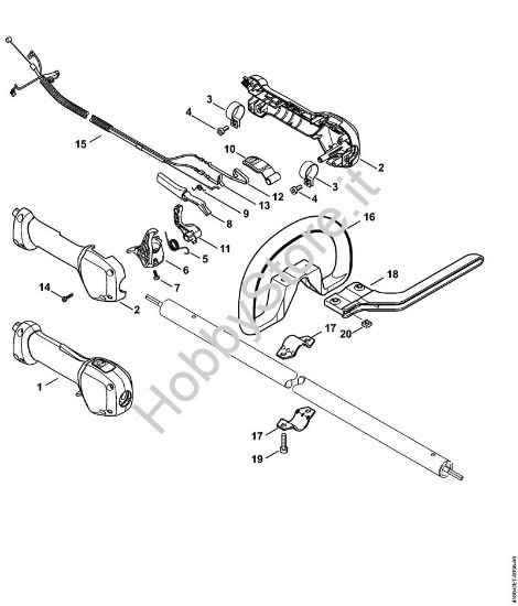 Impugnatura Decespugliatrici spalleggiabilli (FR) FR 131 T della marca STIHL