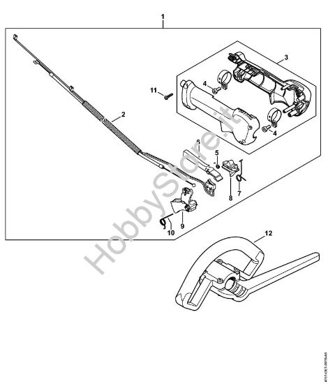 Impugnatura di comando FR 230 Decespugliatrici spalleggiabilli (FR) FR 230 della marca STIHL