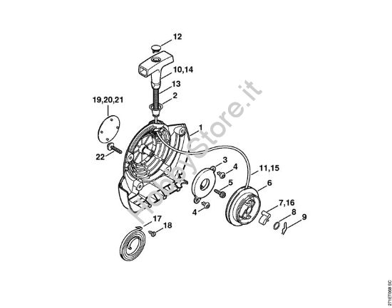 Dispositivo avviamento FR 450, 480 Decespugliatrici spalleggiabilli (FR) FR 450 della marca STIHL