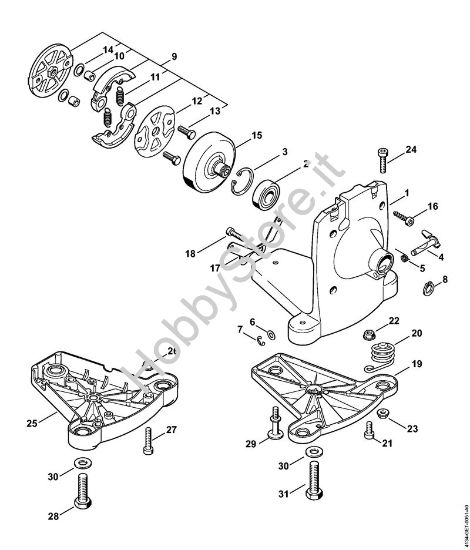 Scatola frizione Decespugliatrici spalleggiabilli (FR) FR 450 della marca STIHL