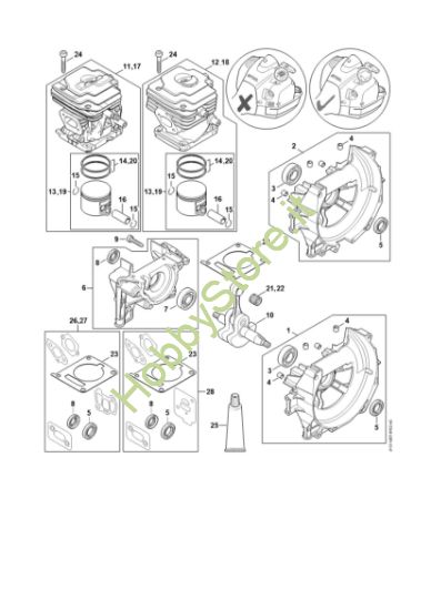 Picture of Carter albero a gomito, cilindro FR 460 TC-E