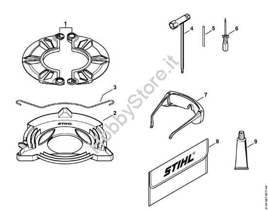 Riparo per trasporto, Attrezzi Decespugliatrici spalleggiabilli (FR) FR 480 (4128) della marca STIHL