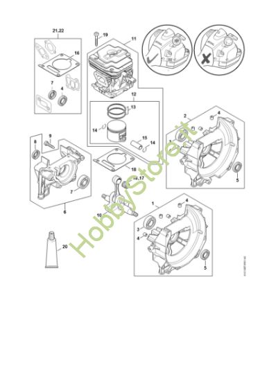 Picture of Carter albero a gomito, cilindro FR 460, FR 480 FR 480 C-E (4147)