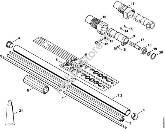 Stelo FR 85 (17.2001) Decespugliatrici spalleggiabilli (FR) FR 85 della marca STIHL