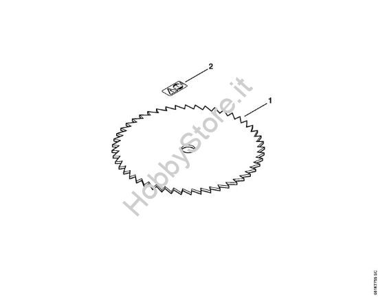 Sega circolare 250-50, denti trapezoidali FS Attrezzi di taglio Sega circolare 250-50, dente trapezoidale della marca STIHL