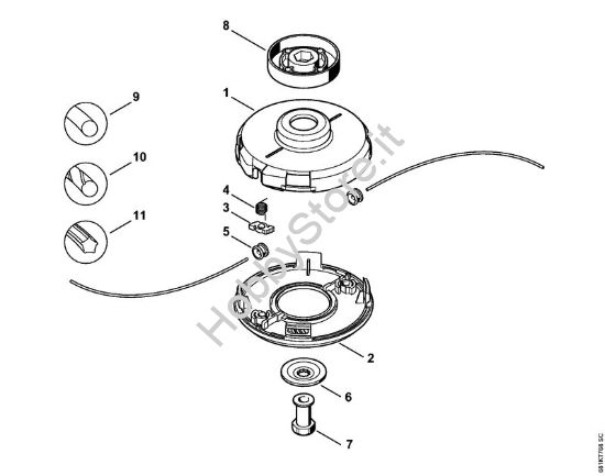 Testa falciante FixCut 5-2 FS Attrezzi di taglio Testa falciante FixCut 5-2 della marca STIHL