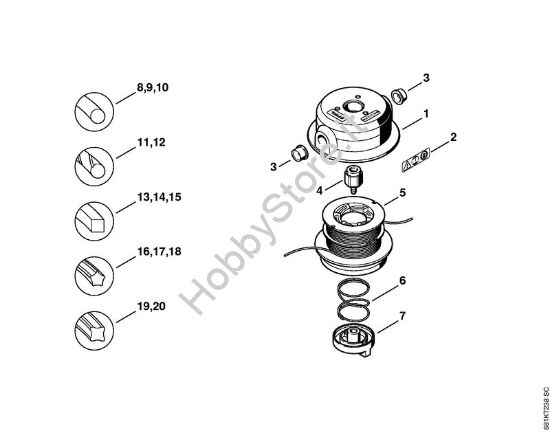 Testa falciante TrimCut 30-2 FS Attrezzi di taglio Testa falciante TrimCut 30-2 della marca STIHL