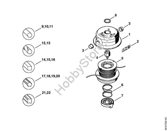 Testa falciante TrimCut 50-2 FS Attrezzi di taglio Testa falciante TrimCut 50-2 della marca STIHL