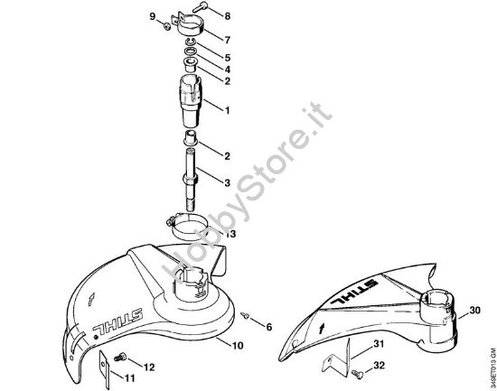 Sede cuscinetto Trimmer elettrici (FE, FSE) FE 55 della marca STIHL