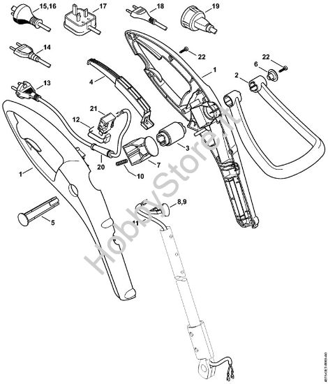 Corpo impugnatura Trimmer elettrici (FE, FSE) FSE 41 della marca STIHL