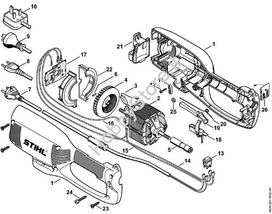 Corpo, Elettromotore Trimmer elettrici (FE, FSE) FSE 81 della marca STIHL