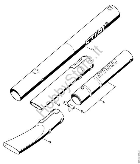 Tubo soffiatore Soffiatori (BG, BR) BG 50 della marca STIHL