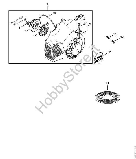 Dispositivo di avviamento Soffiatori (BG, BR) BG 55 della marca STIHL