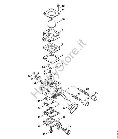 Carburatore C1M-S204, C1M-S142 Soffiatori (BG, BR) BG 56 della marca STIHL