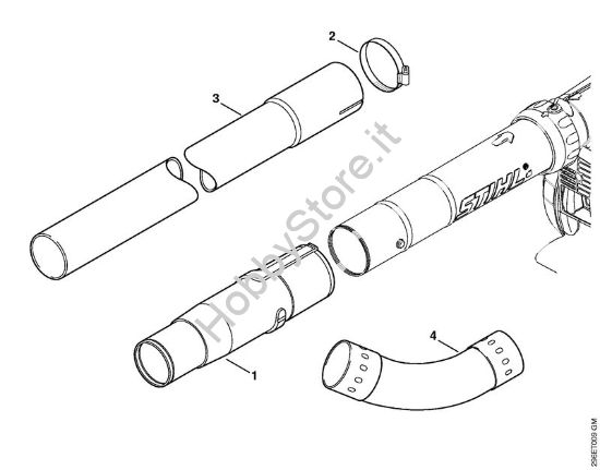 Corredo dispositivo pulizia grondaia Soffiatori (BG, BR) BG 56 C-E della marca STIHL