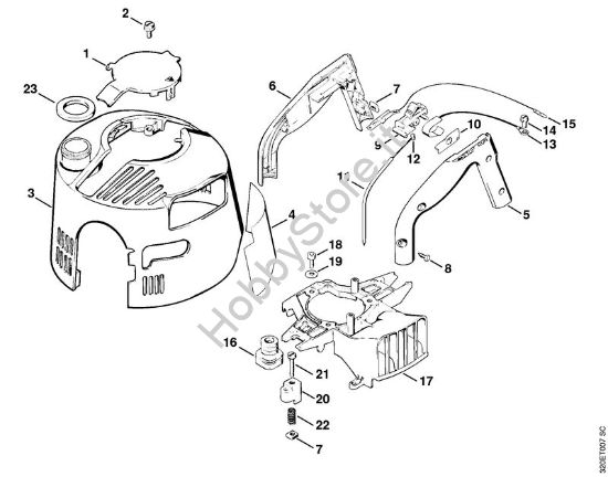 Impugnatura Soffiatori (BG, BR) BG 60 della marca STIHL