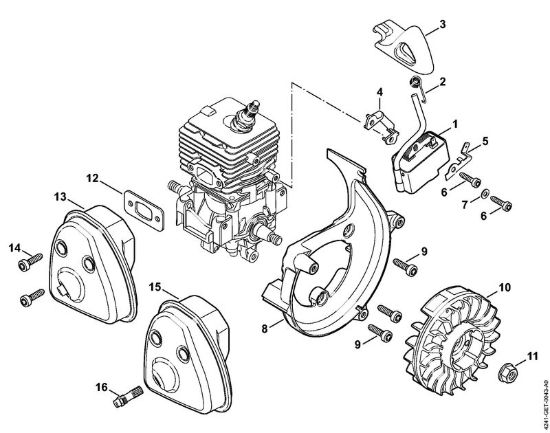Impianto di accesione, silenziatore Soffiatori (BG, BR) BG 66-D della marca STIHL